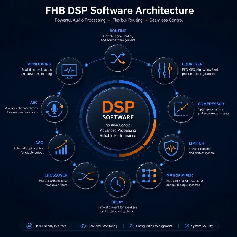 Az FHB DSP szoftver használata hangfeldolgozáshoz
